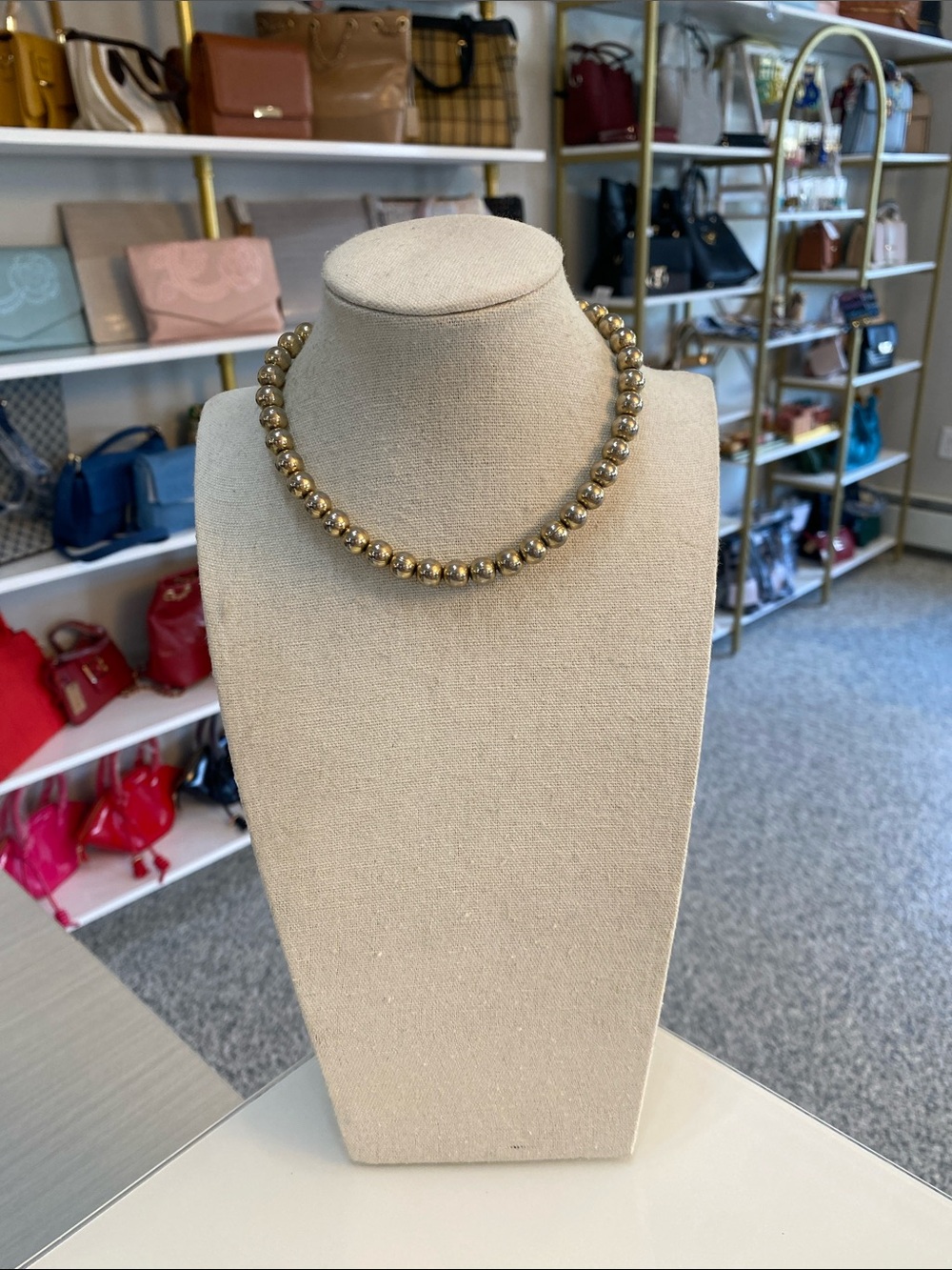 Vintage beaded ball necklace - Picture 4 of 6